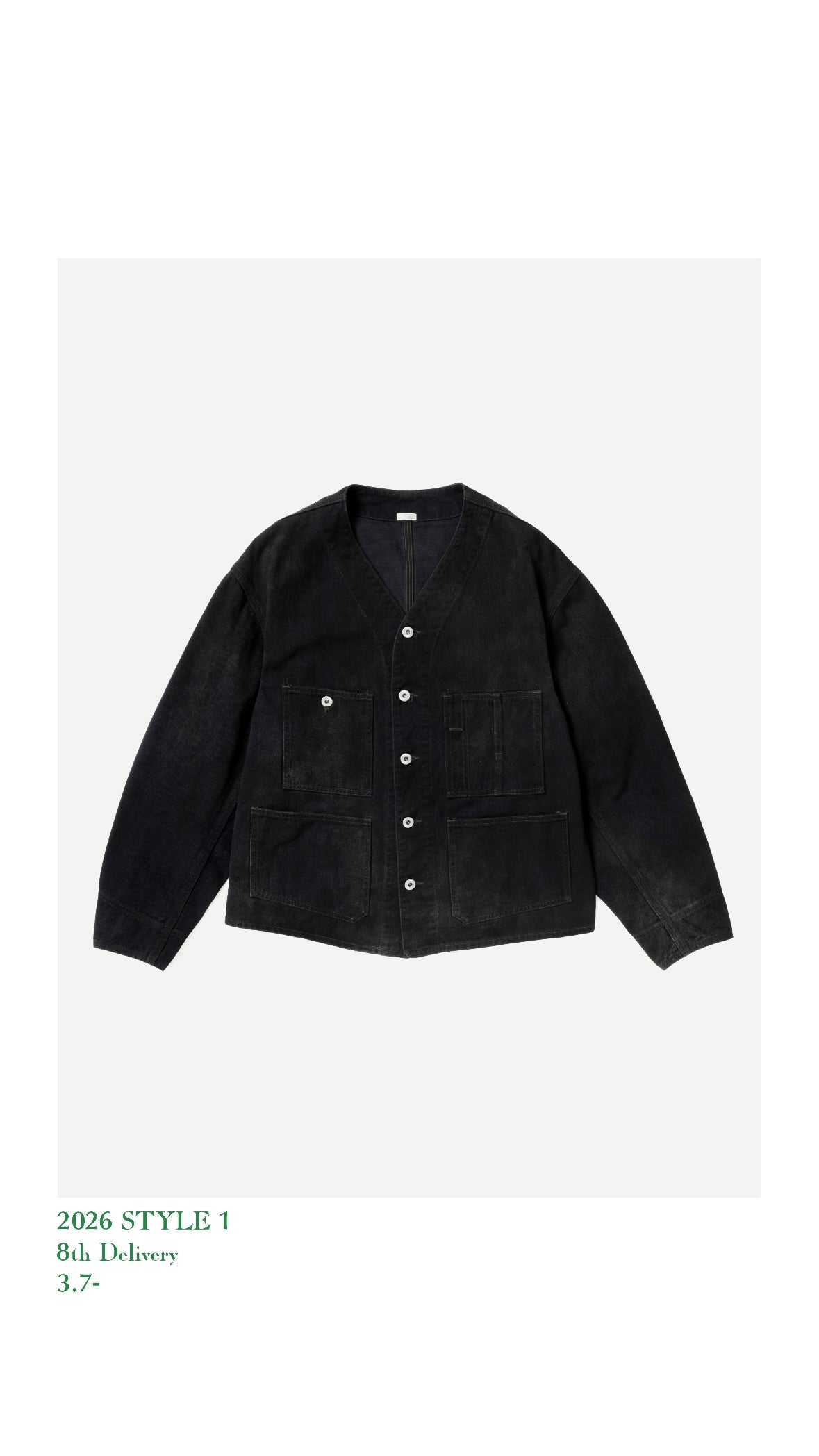 A.PRESSE 26SS Vintage Black Denim Engineer Jacket